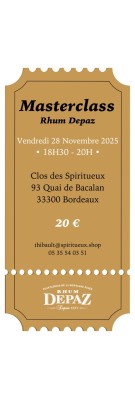 Dégustation - Masterclass - Rhum Depaz - Vendredi 28 Novembre 2025