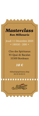 Dégustation - Masterclass - Ron Millonario - Jeudi 11 Décembre 2025