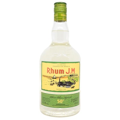 RHUM JM - Rhum agricole blanc - Bouteille de 1 Litre - 50%