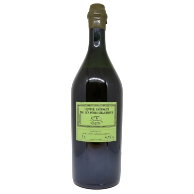 CHARTREUSE - VEP Verte - Bouteille de 1 Litre - Période 1983-1990 - 54%