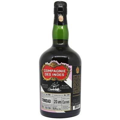 Compagnie des Indes - Rhum hors d'âge - 20 ans - Caroni - Edition rare limité à 290 bouteilles - 59,8%  achat pas cher meilleur prix avis bon rare rhumerie bordeaux 