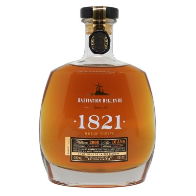 HABITATION BELLEVUE - 10 ans - Carafe 1821 - Millésime 2008 - Mise 2020 - 45%