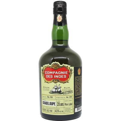 Compagnie des Indes - Rhum hors d'âge - Guadeloupe - 20 ans - Pere Labat - Edition limité à 101 bouteilles -  43,1%  