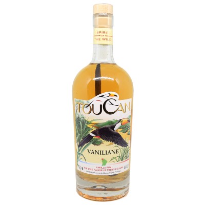 TOUCAN VANILIANE - Rhum épicé à la vanille - Guyanne française -  45% achat meilleur prix avis bon caviste rhumerie Bordeaux