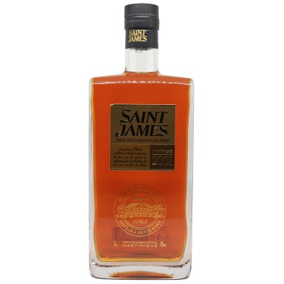 RHUM SAINT JAMES - Rhum hors d'âge - Millésime 2001 - 43% achat meilleur prix avis bon caviste rhumerie bordeaux