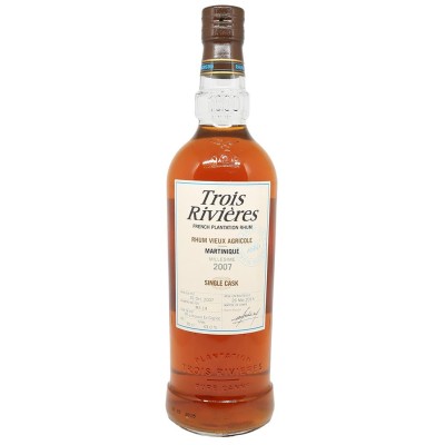 TROIS RIVIERES - Rhum hors d'âge - Single Cask - Millésime 2007 - 43% avis meilleur prix bon caviste rhumerie Bordeaux