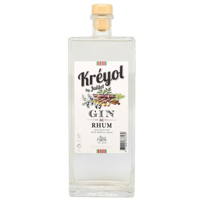 FERRONI - Gin français au rhum agricole - KREYOL by Juillet - 44% achat meilleur prix avis bon caviste rhumerie Bordeaux