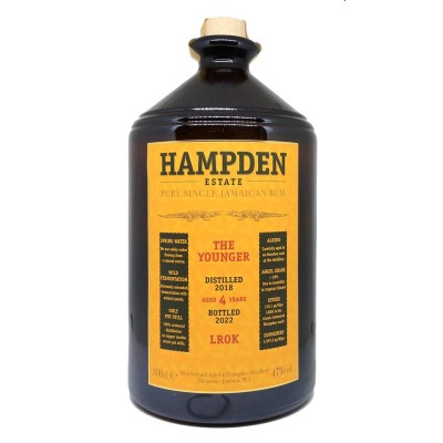 Hampden - The Younger - LROK - Millésime 2018 - Bouteille de 3 Litres - 47%