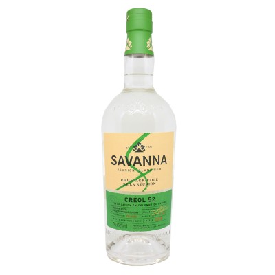 SAVANNA - Rhum blanc - Creol 52 - Cannes Bois Rouges - Batch C.11.19 - Bottled 2022 - 52 %