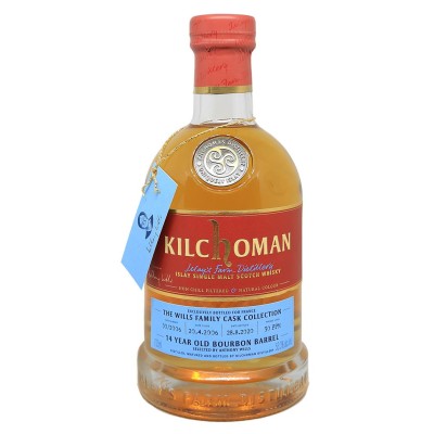 KILCHOMAN - 14 ans - 2006 - Family Cask collection - Single bourbon cask selected by Anthony Wills - 53,3%