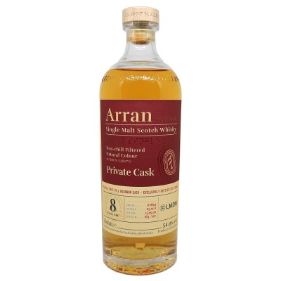 ARRAN - 8 ans - Millésime 2011 - Peated First Fill Bourbon Single Cask - 54%