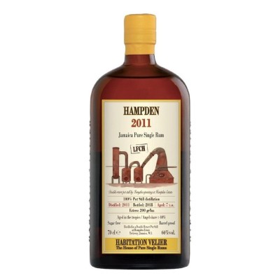 RHUM de JAMAIQUE - HABITATION VELIER - Hampden 2011 - 7 ans - LFCH - 60,5%  