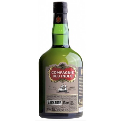 Compagnie des Indes - Rhum hors d'âge - Barbados - 10 ans - Foursquare - 43%  achat pas cher meilleur prix avis bon 