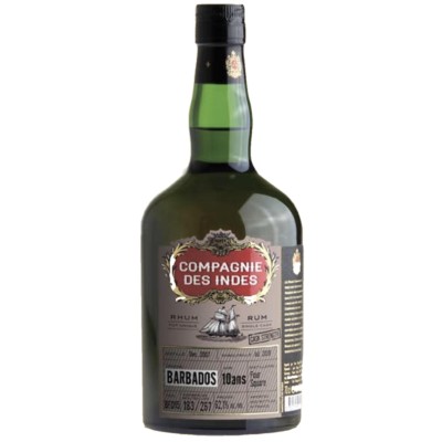 Compagnie des Indes - Rhum hors d'âge - Barbados - 10 ans - Foursquare - Brut de Fût - 62.1%  achat pas cher meilleur prix avis bon rhumerie bordeaux