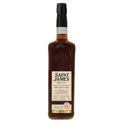 SAINT JAMES - 2003 Brut de Fût - La Confrérie du Rhum - 59%