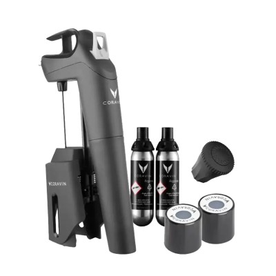 Coravin - Coravin Timeless Three+ (Coffret 2 Capsules Pure + 2 Bouchons à Vis + 1 Aérateur)