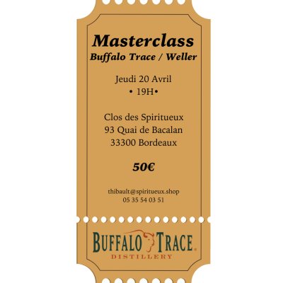Dégustation Masterclass Buffalo Trace Clos des Spiritueux