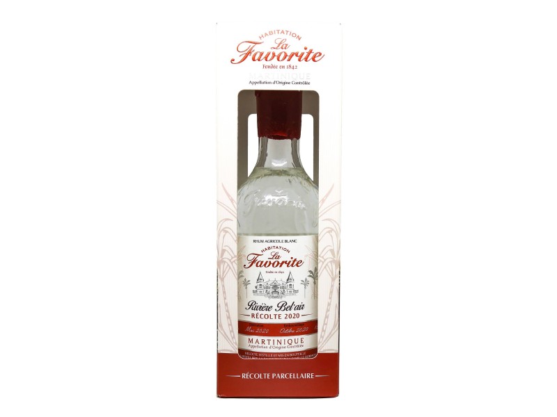 Rhum BlancRHUM LA FAVORITE Rivière de Bel air 2020 53°C