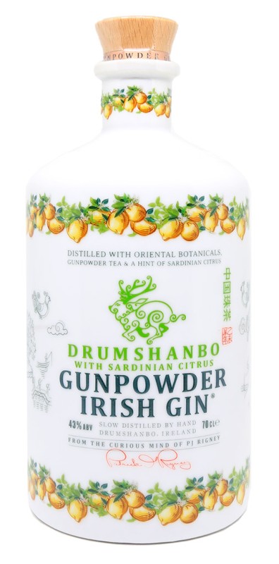 Gin of the World-DRUMSHANBO - Ceramic Bottle Sardinian Citrus - Gunpowder  Irish Gin - 43% - Clos des Spiritueux - Online sale of quality spirits