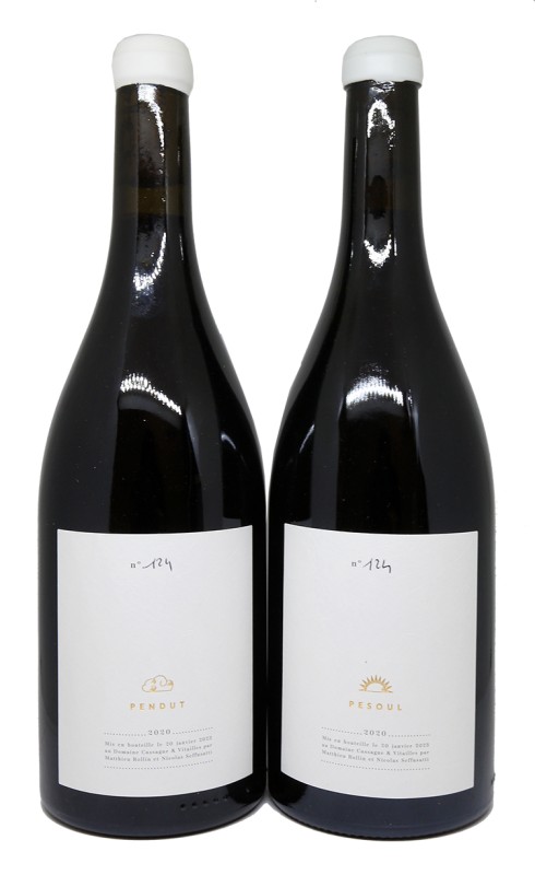 Coffret Domaine Cassagne et Vitailles Pesoul & Pendut 2020, vin rouge biodynamique Syrah Grenache Carignan, millésime rare Montpeyroux, Terrasses du Larzac
