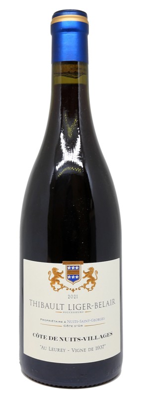 bouteille de vin rouge, Côte de Nuits-Villages, Domaine Thibault Liger-Belair, millésime 2021, Pinot Noir, vieilles vignes, Bourgogne