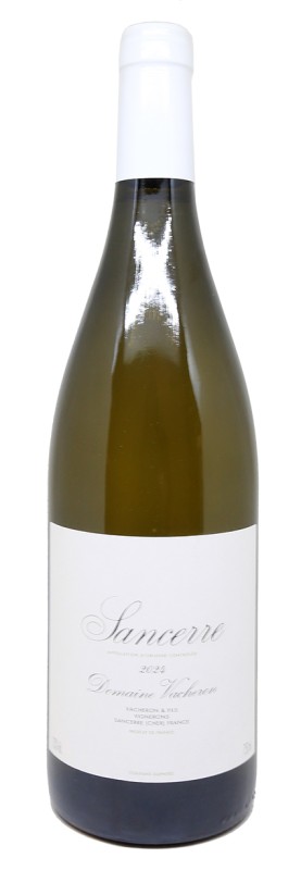 bouteille de Sancerre Blanc 2024, Domaine Vacheron, vin blanc de Loire, étiquette élégante, vin biodynamique, vin de terroir, Sauvignon Blanc