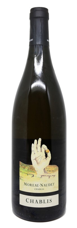 Bouteille de vin, Chablis 2023, Domaine Moreau-Naudet, vin blanc, Bourgogne, Chardonnay