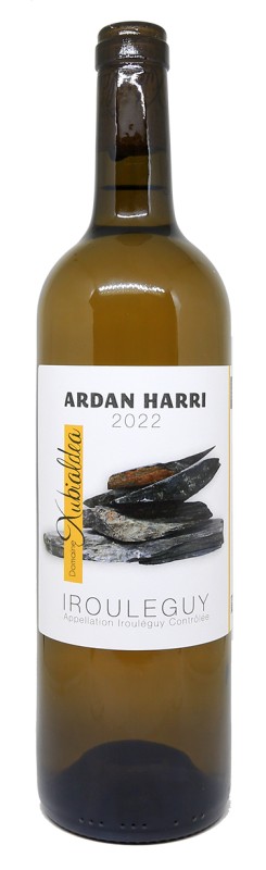 bouteille Ardan Harri 2022, Xubialdea, vin blanc Pays Basque, Irouléguy