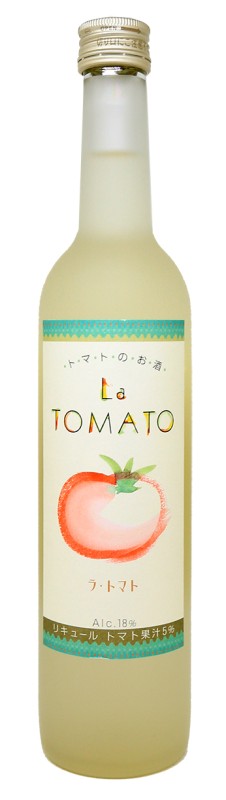 bouteille La Tomato, liqueur de tomate Godo Shusei, liqueur japonaise tomate, spiritueux artisanal japonais, cocktail tomate, bouteille liqueur fruitée, saveur tomate fraîche, Godo Shusei La Tomato