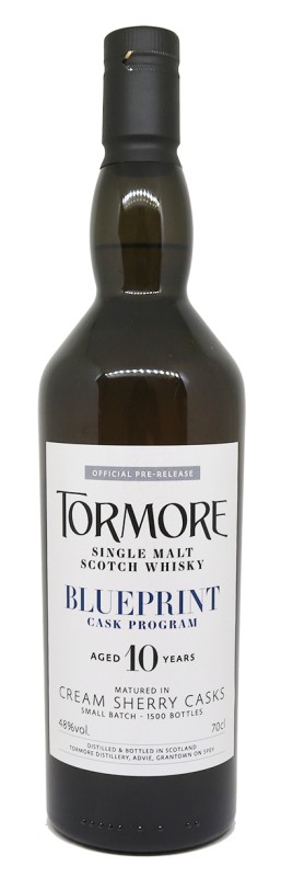 bouteille de Tormore 10 ans, étiquette Blueprint Cask Program