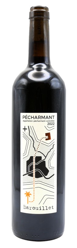 bouteille de vin rouge, Château Barouillet, Pécharmant 2022