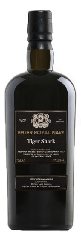 VELIER - Rhum hors d'âge - Royal Navy Tiger Shark - 57,18% achat pas cher au meilleur prix caviste bordeaux